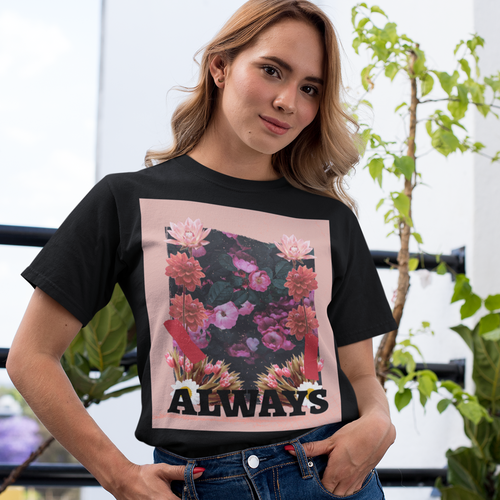 Floral Grunge Jersey Short Sleeve Tee